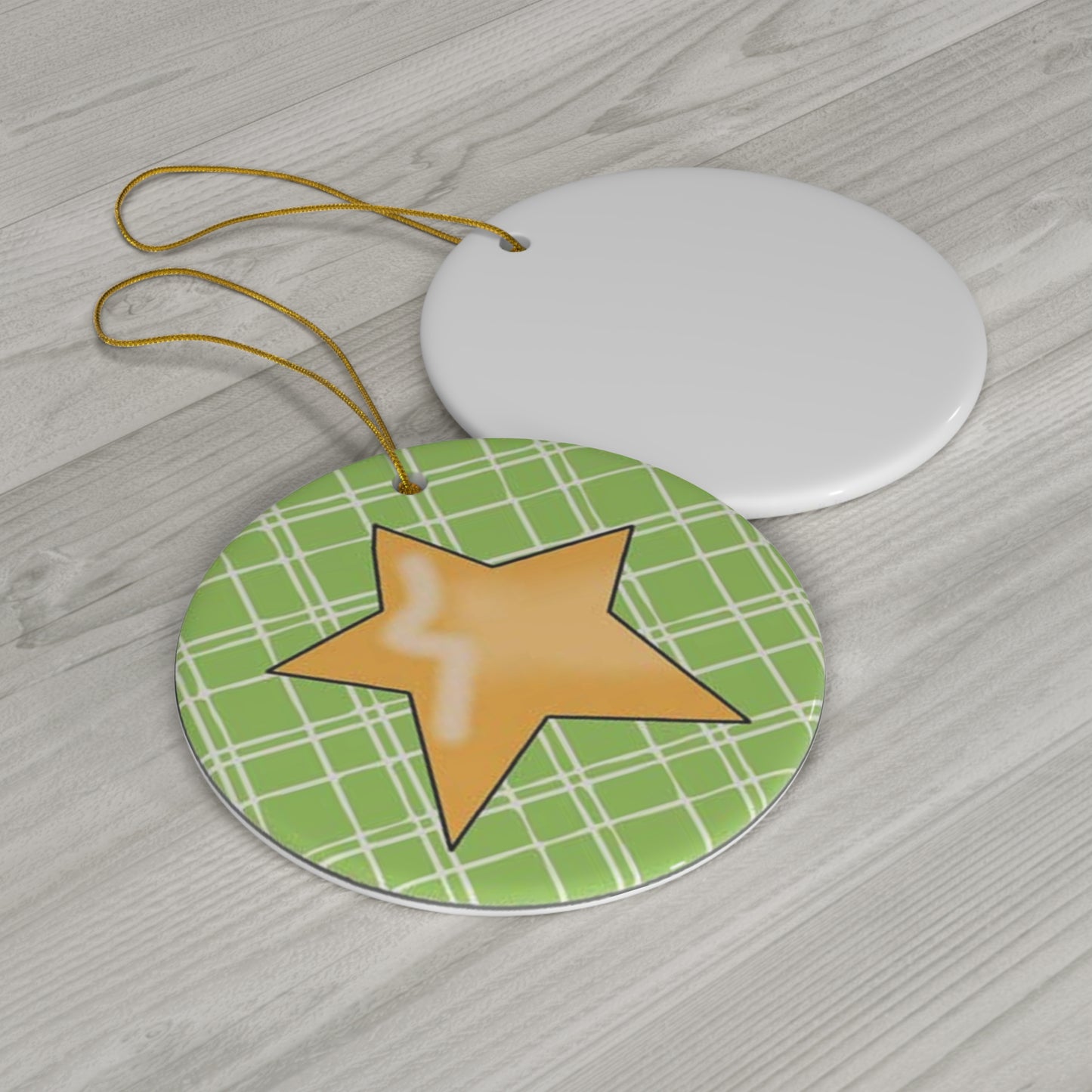 Star Ceramic Disc Ornament         Item #3445253