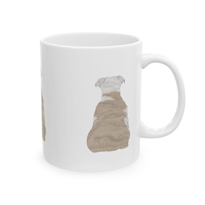Dog Silhouette Mug – Back View Ceramic Coffee Cup 11oz    Item #47433