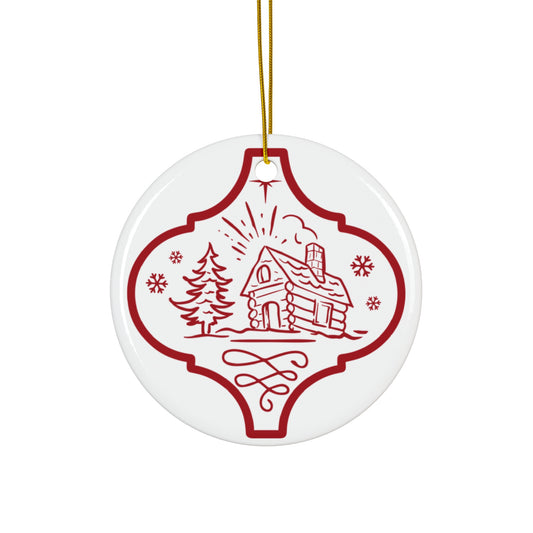 House Ceramic Disc Ornament           Item #9884313