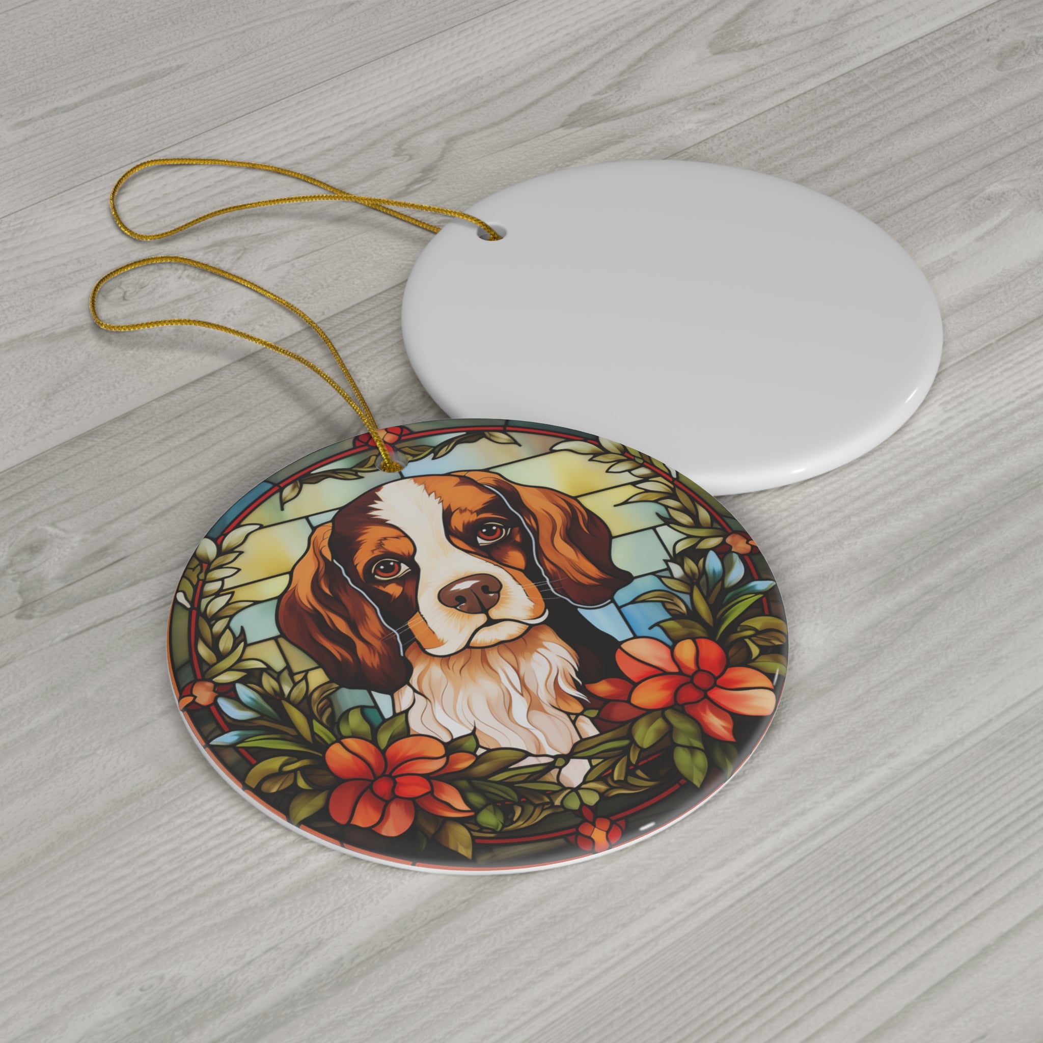 Dog Ceramic Disc Ornament        Item #3192633