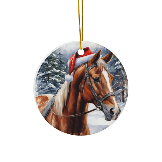 Ceramic Ornament - Horse Christmas      Item #3327561