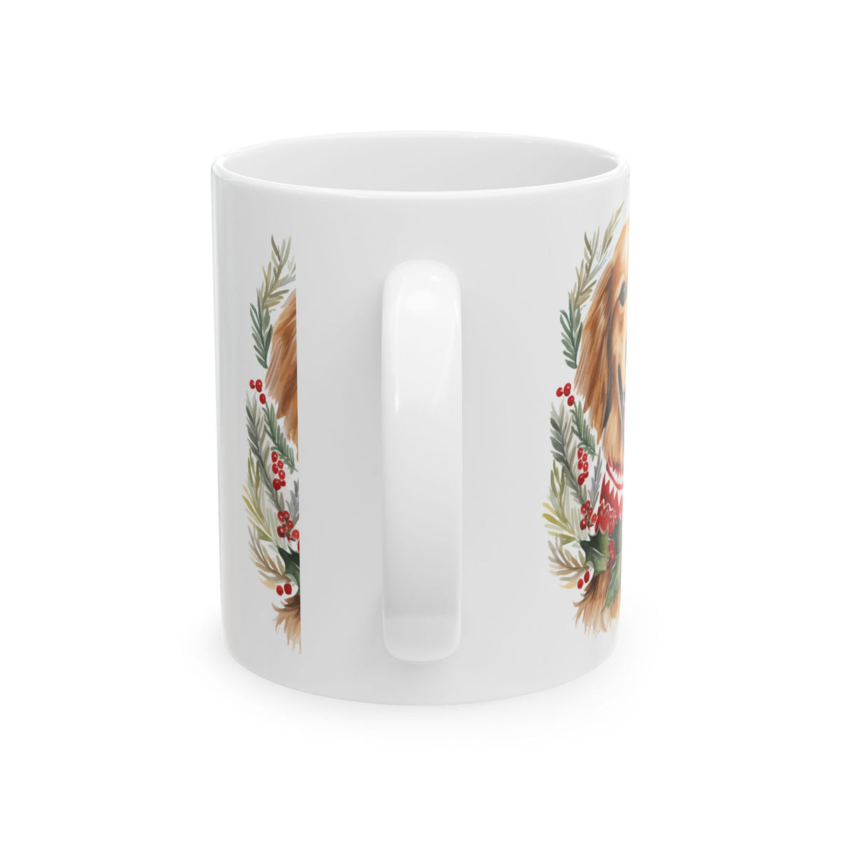 Golden Retriever Holiday Mug — Festive Dog Christmas Coffee Cup 11oz   Item #379359