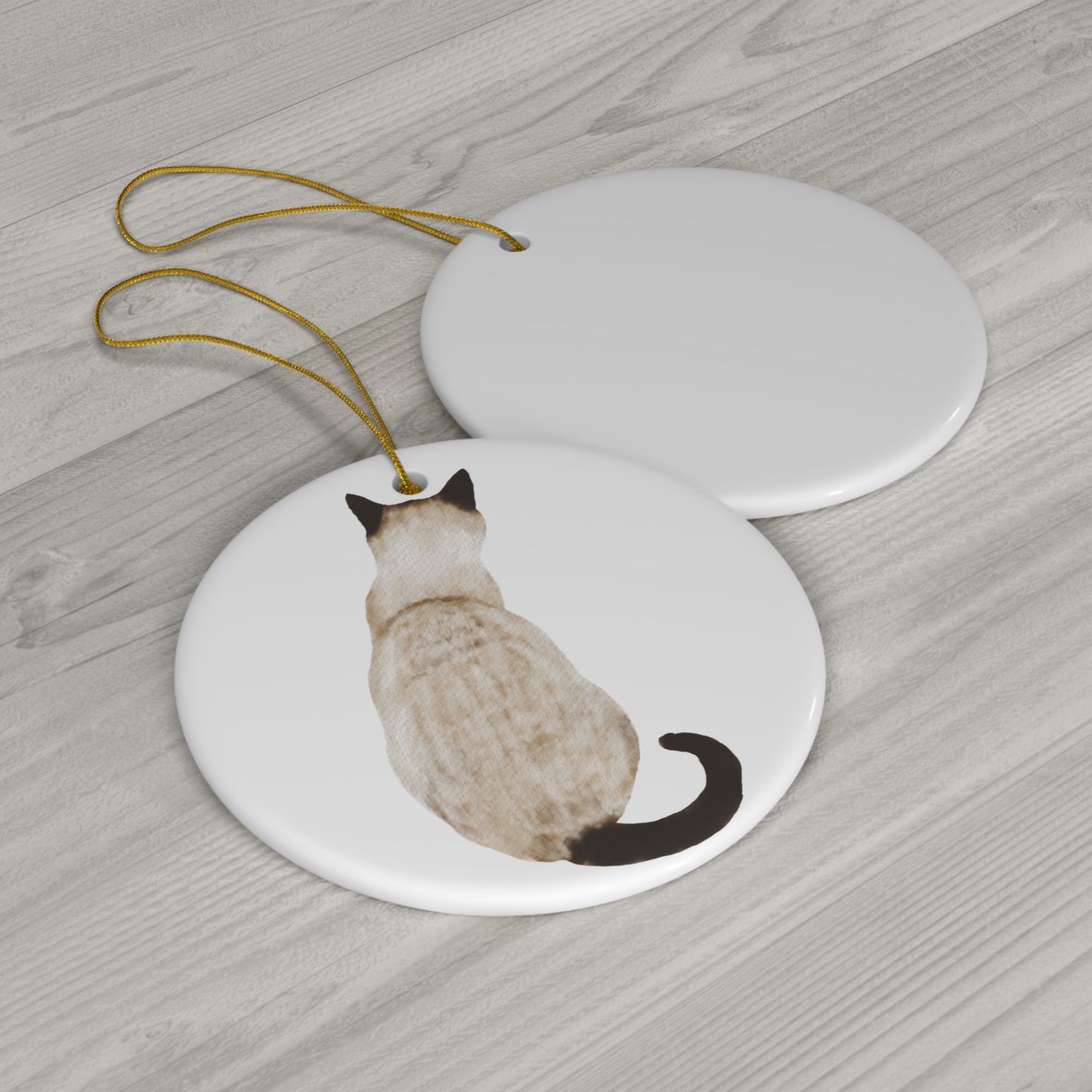 Cat Ceramic Disc Ornament      Item #210707