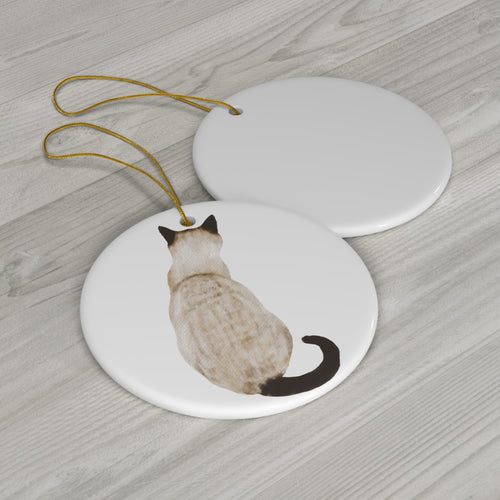 Cat Ceramic Disc Ornament           Item #6037695