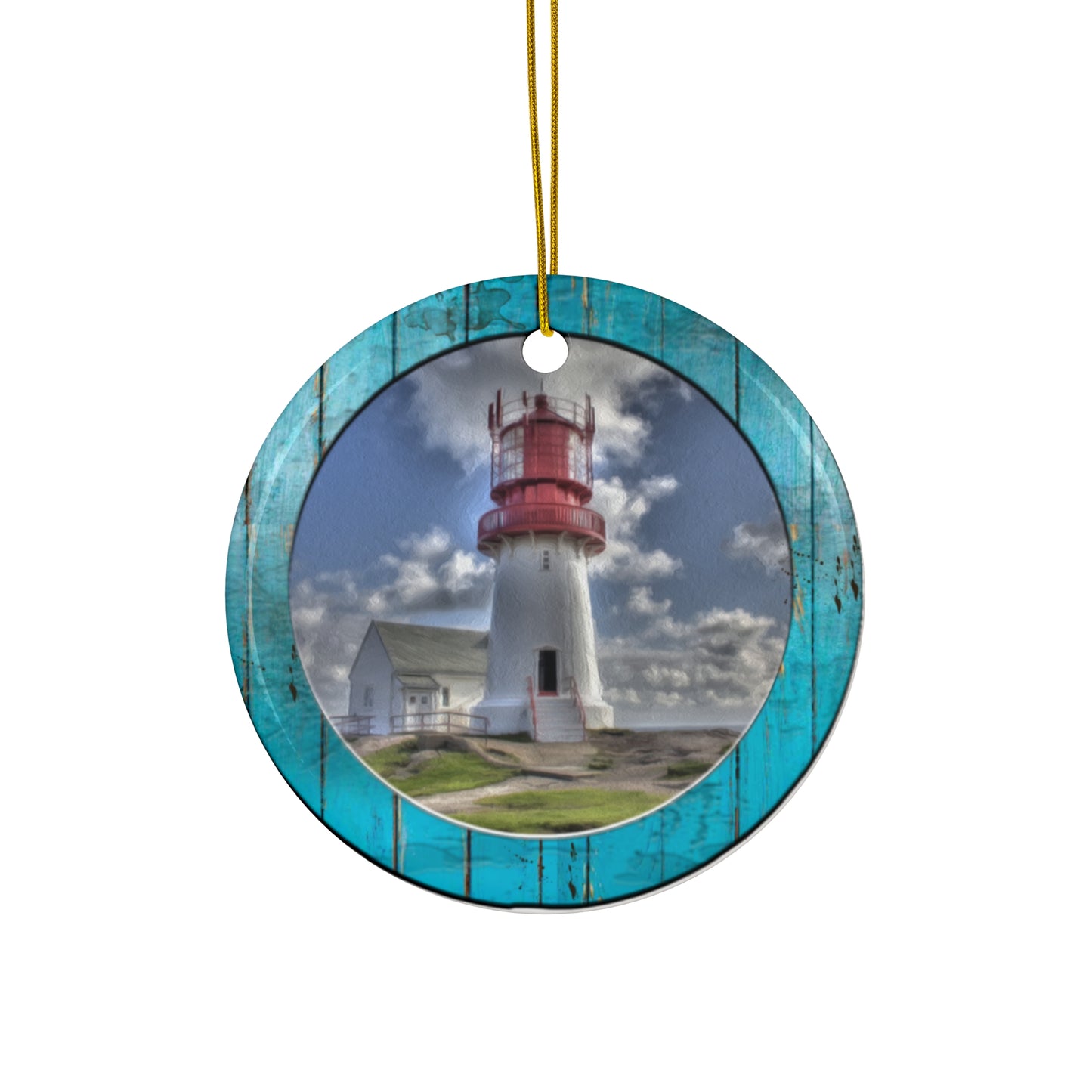 Lighthouse Ceramic Disc Ornament        Item #5870081