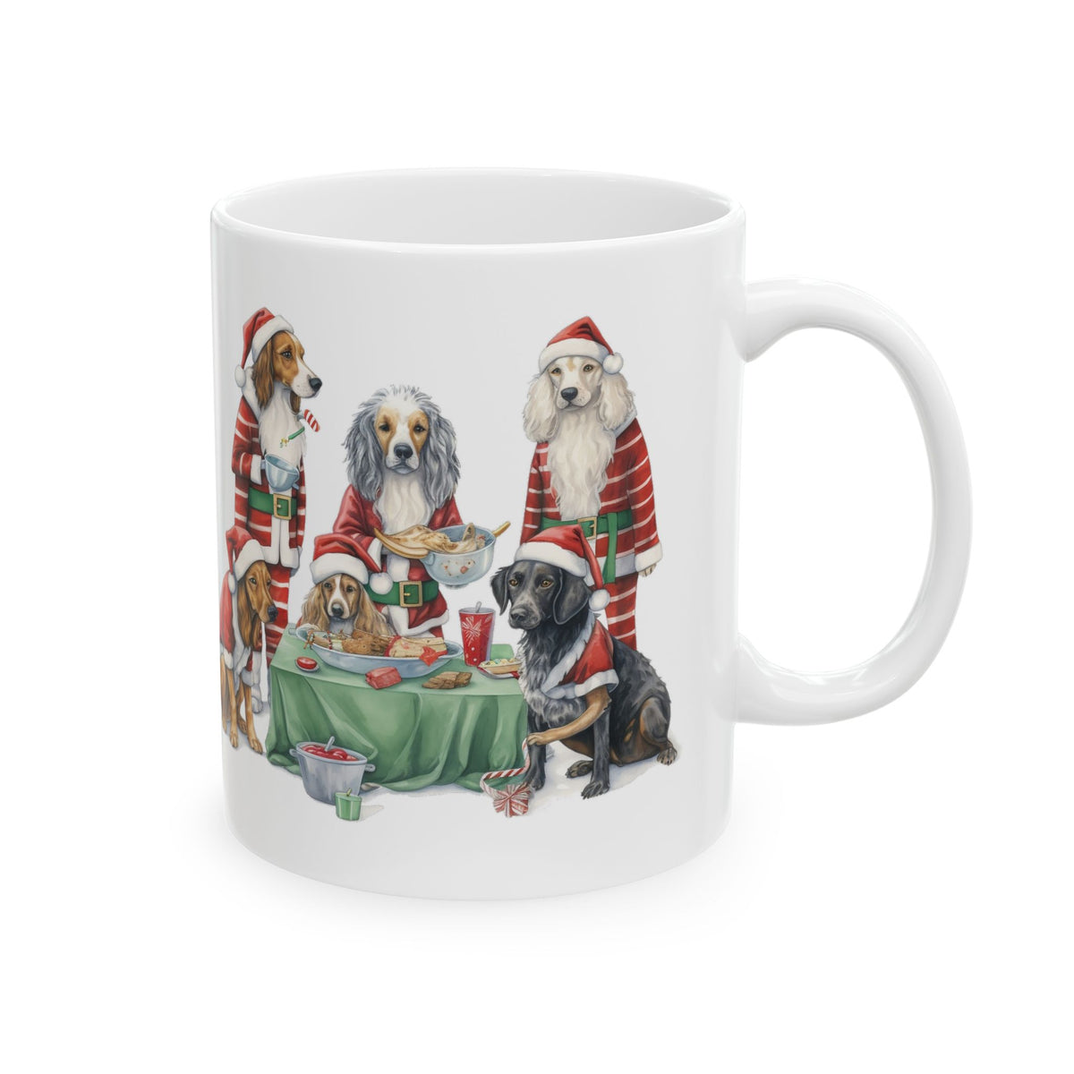 Christmas Dogs Mug – Festive Santa Dog Holiday Coffee Cup 11oz  Item #780378