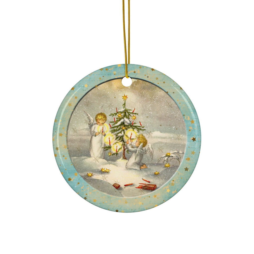 Christmas Kids Ceramic Disc Ornament        Item #9212659