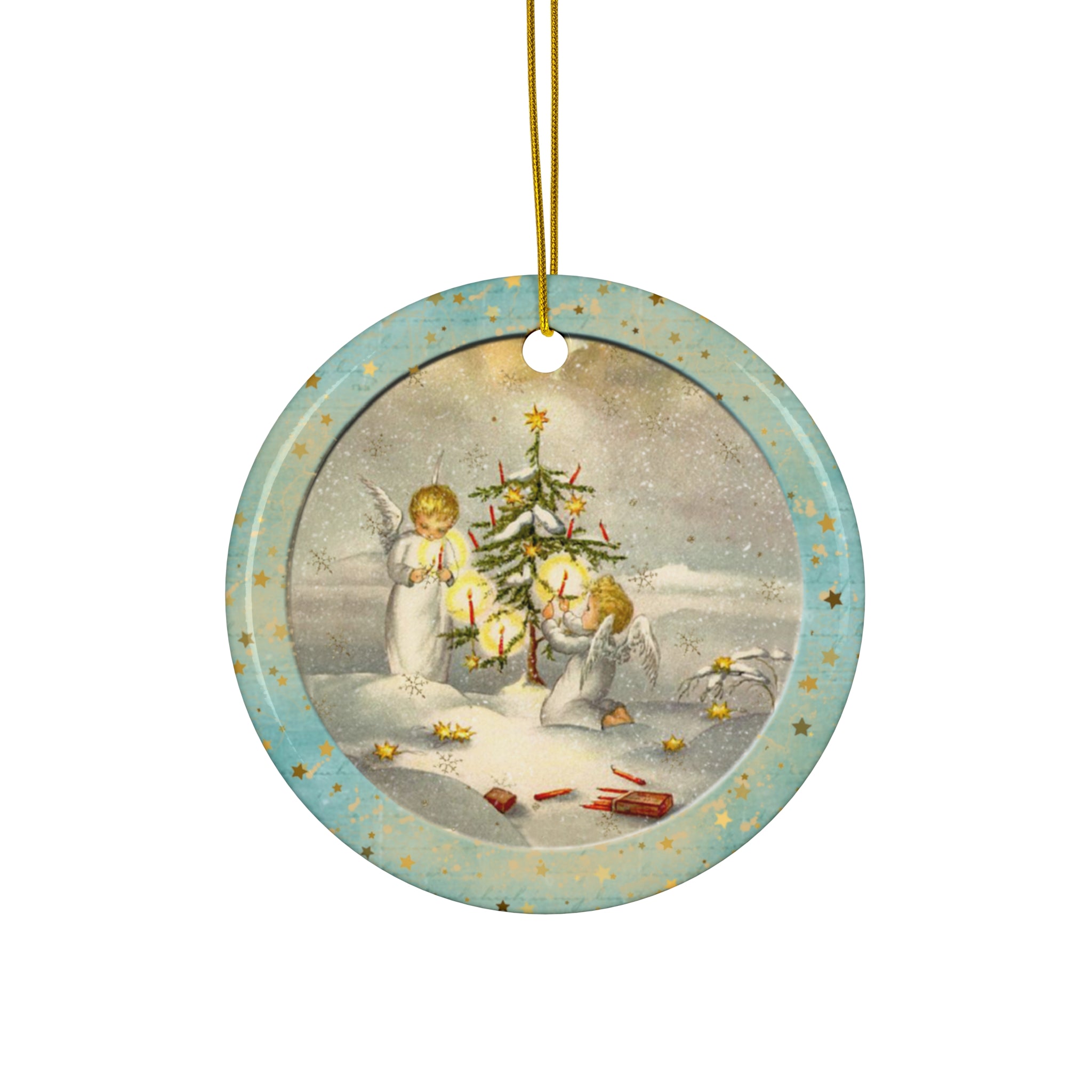Christmas Kids Ceramic Disc Ornament        Item #9212659