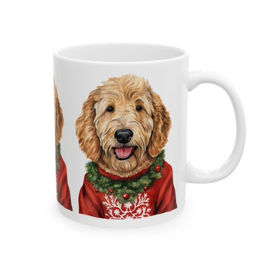 Golden Doodle Christmas Mug – Festive Dog Holiday Coffee Cup 11oz   Item #455198
