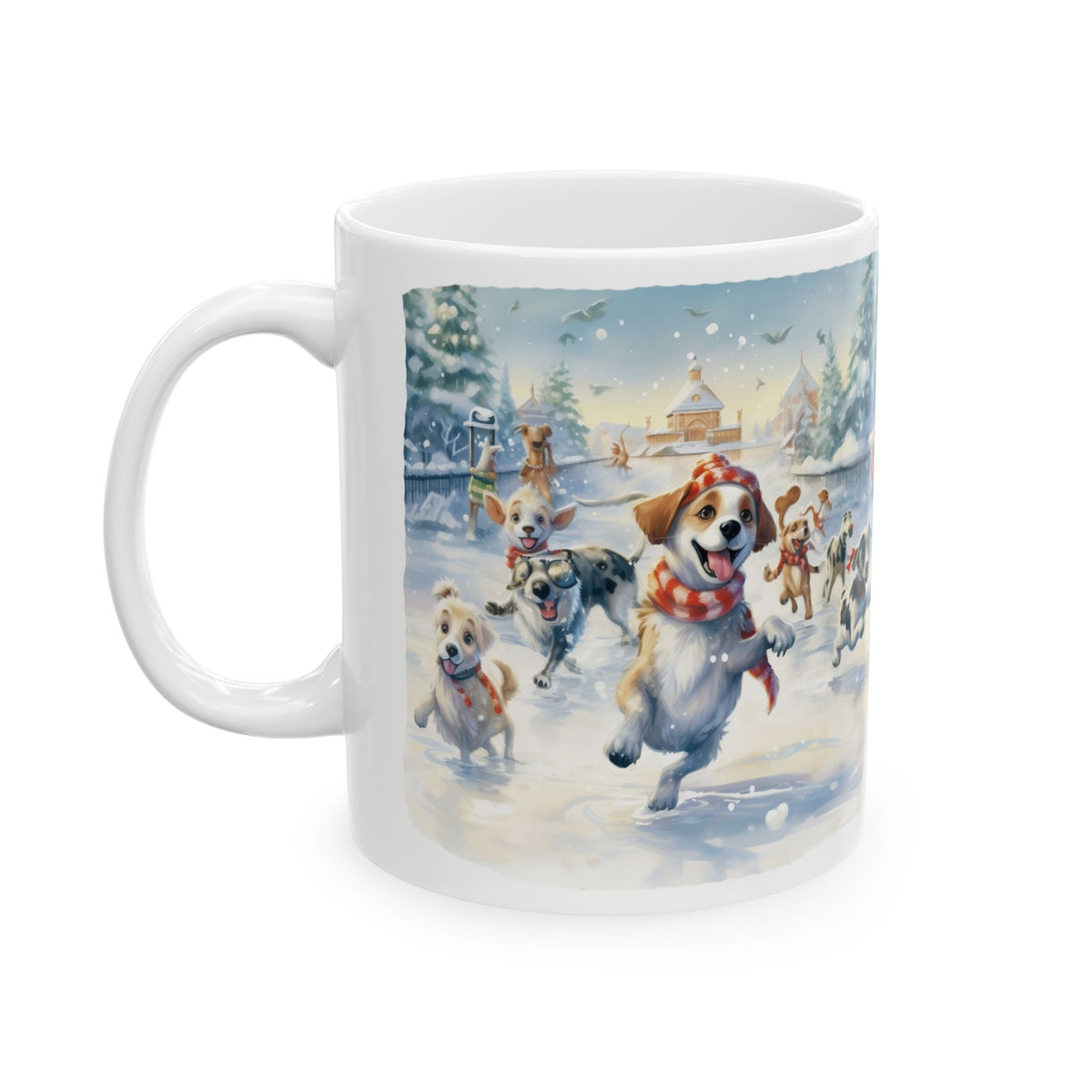 Winter Dog Park Ceramic Mug 11oz  Item #688008