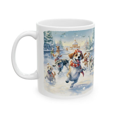 Winter Dog Park Ceramic Mug 11oz  Item #688008