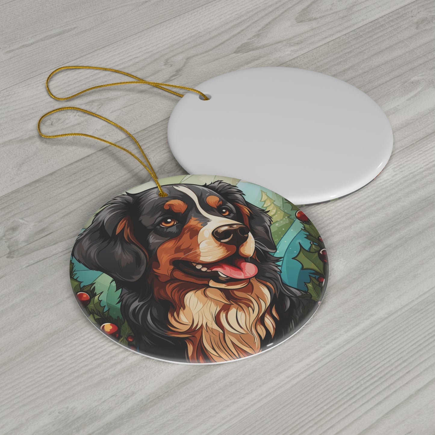 CERAMIC ORNAMENT - BERNESE MOUNTAIN DOG             Item #1597046