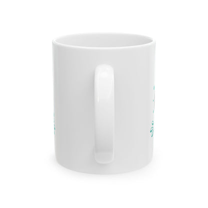 You, Me & The Dogs Mug — Cute Teal Dog Lover Ceramic Coffee Cup 11oz   Item #394179