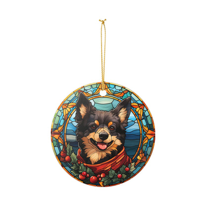 Schipperke Dog Christmas Ceramic Ornament Item #49264