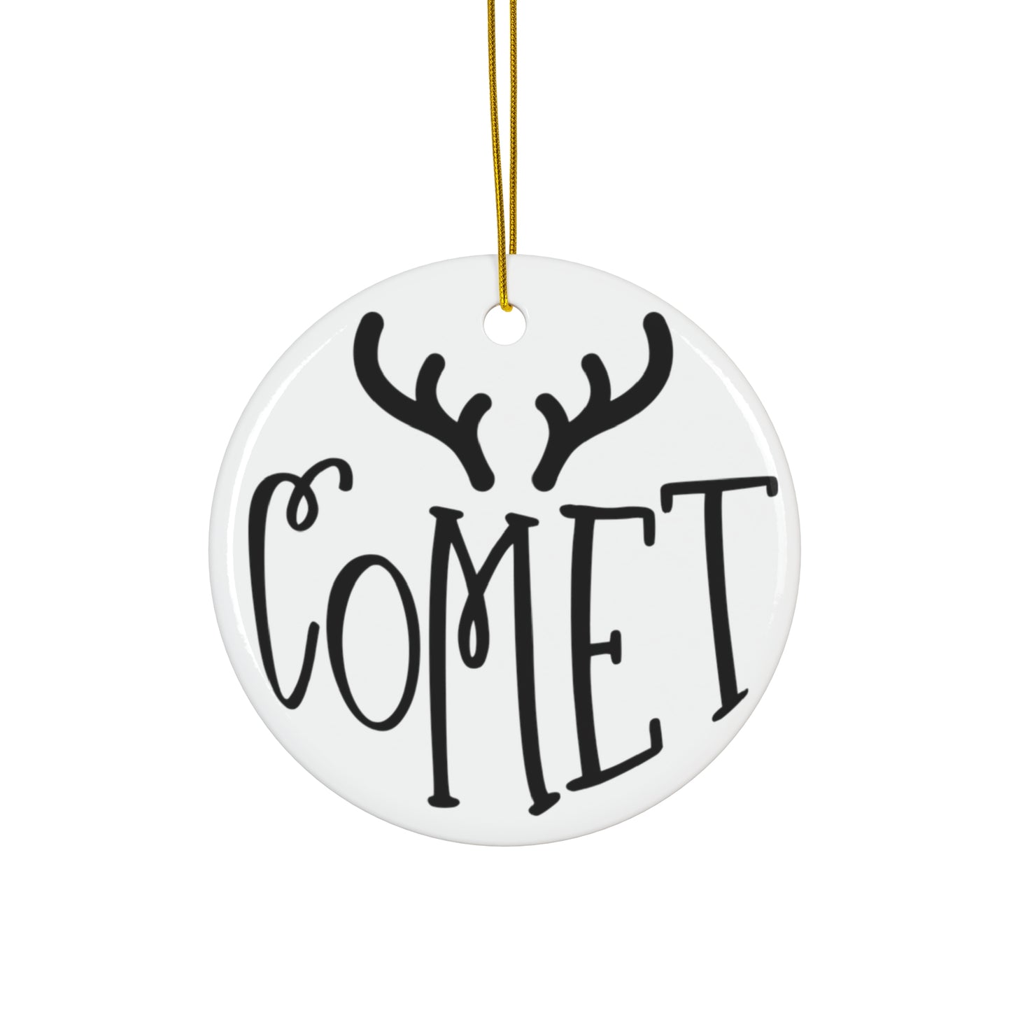 Comet Reindeer Ceramic Ornament By Santa's Creations     Item #1950269