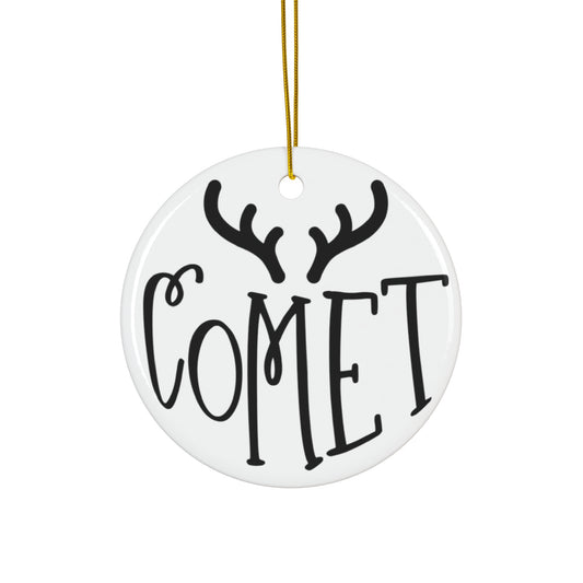 Comet Reindeer Ceramic Ornament By Santa's Creations     Item #1950269