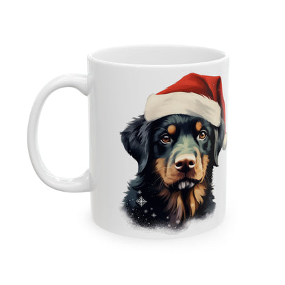 Festive Santa Hat Dog Christmas Ceramic Mug  11oz  Item #916551