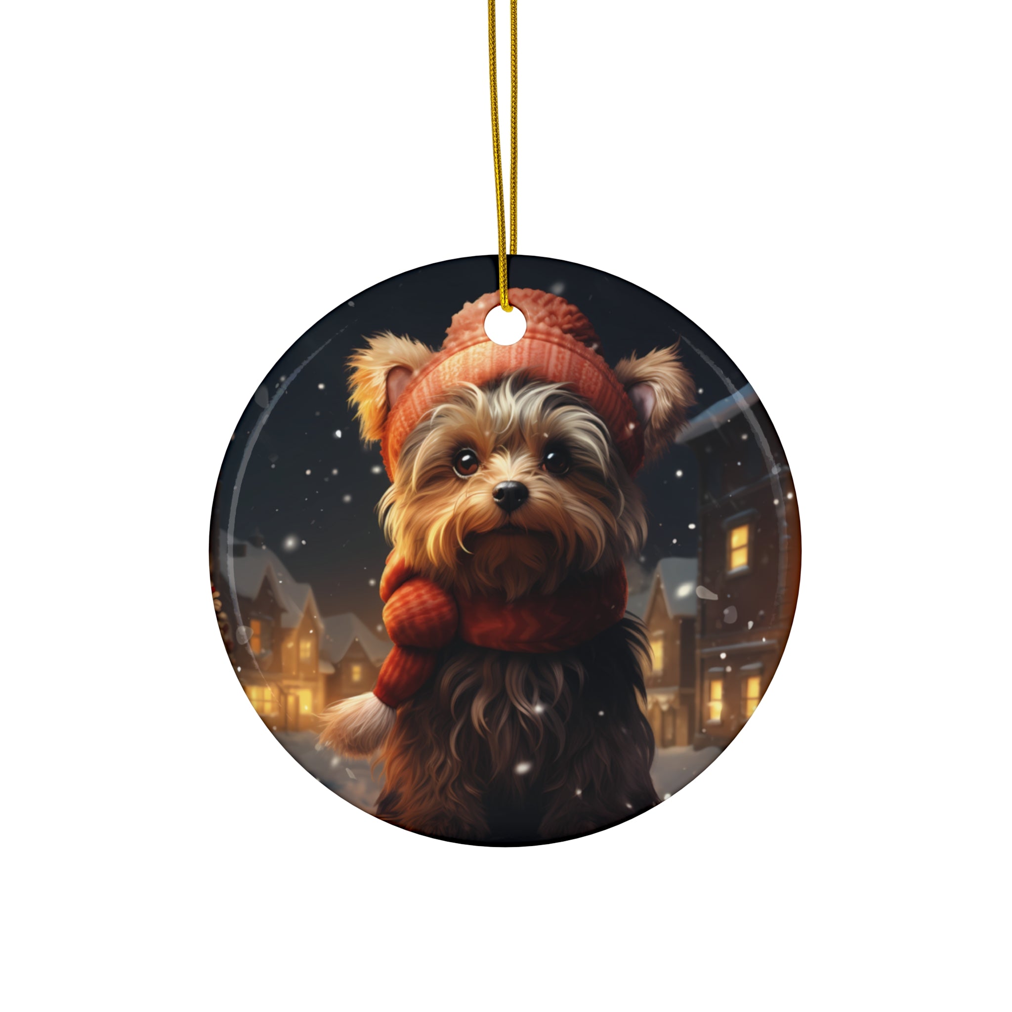 Dog Ceramic Disc Ornament         Item #8692164