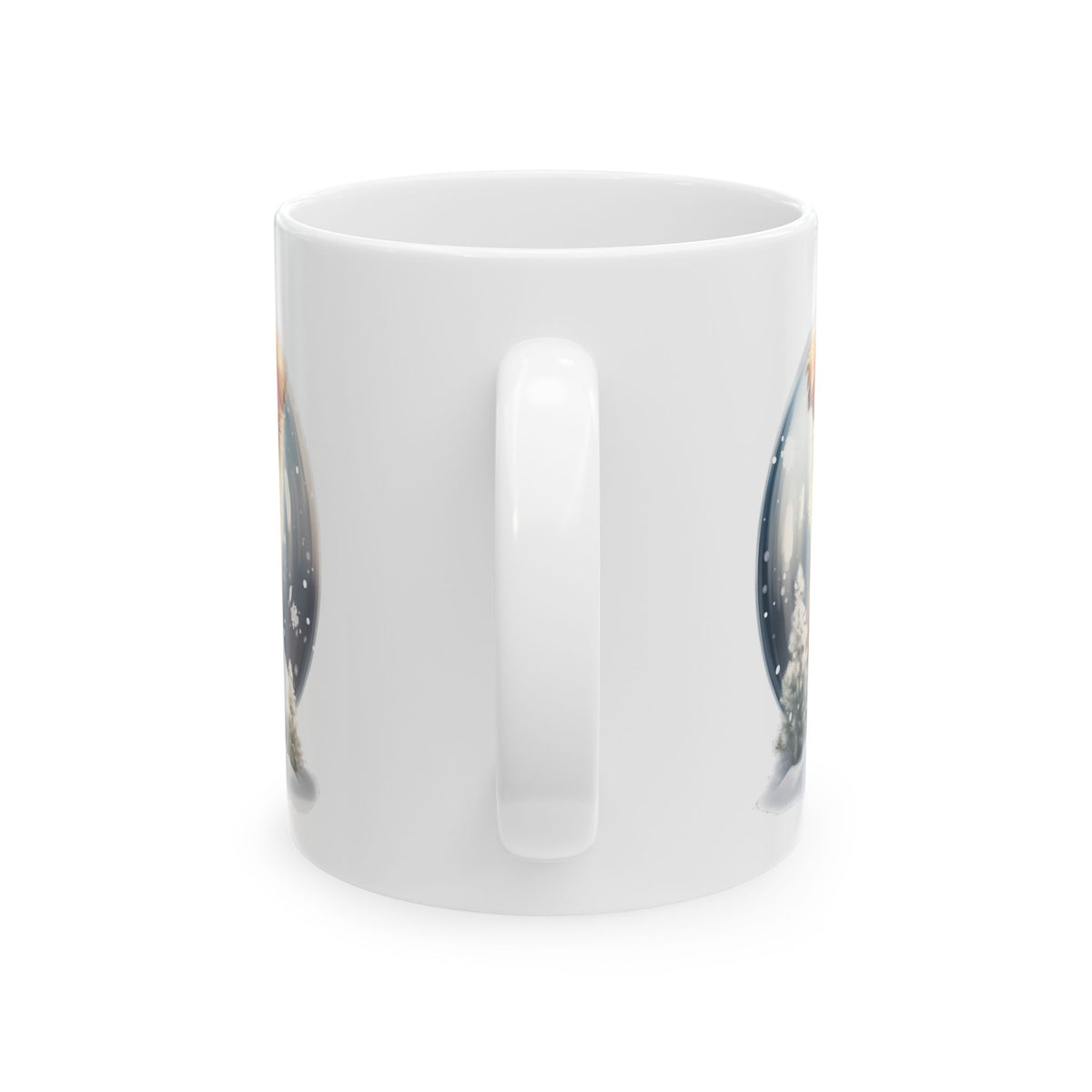 Winter Dog Christmas Tree And Snow Ceramic Mug 11oz  Item #399077