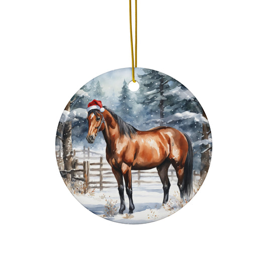 Ceramic Ornament - Horse Christmas      Item #8623326