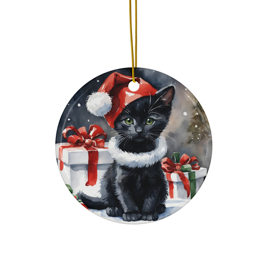 Ceramic Ornament - Christmas Cat     Item #9486366