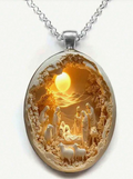 Nativity Scene Pendant Necklace By Serenity Gems