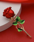 Red Rose Brooch By Serenity Gems